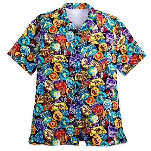 Disney- Men’s Button up Shirt - Passport Collection - Picture 1 of 3